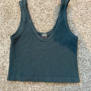 Mono B Ribbed Tank Top - Deep Teal